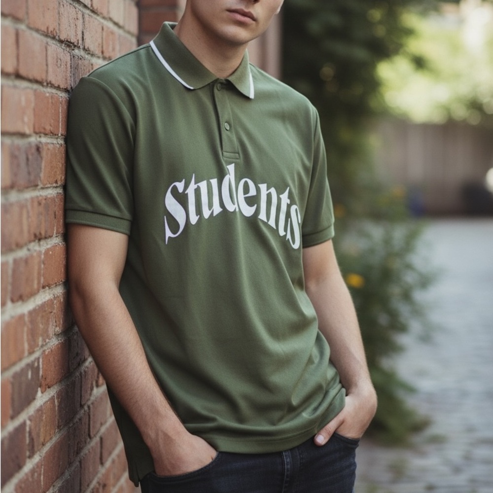 Students Fowler Poly Polo Golf Shirt‎ Medium Green
